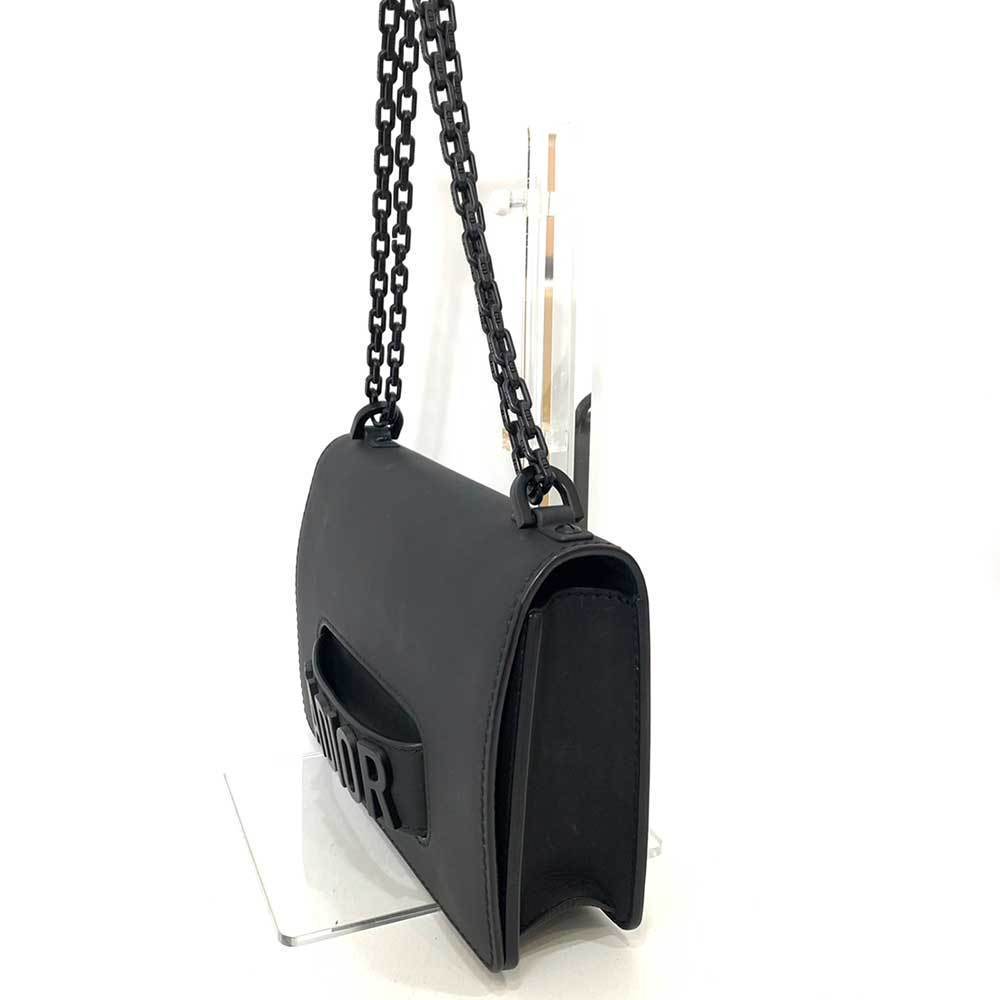 Dior  J'A Leather Chain Shoulder Small Grey/Black Christian Bag
